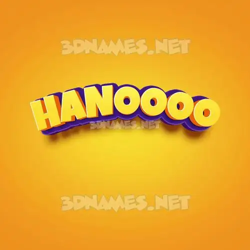 hanoooo in Orange Toon style - 3D name wallpaper hanoooo in Orange Toon style - 3D name wallpaper