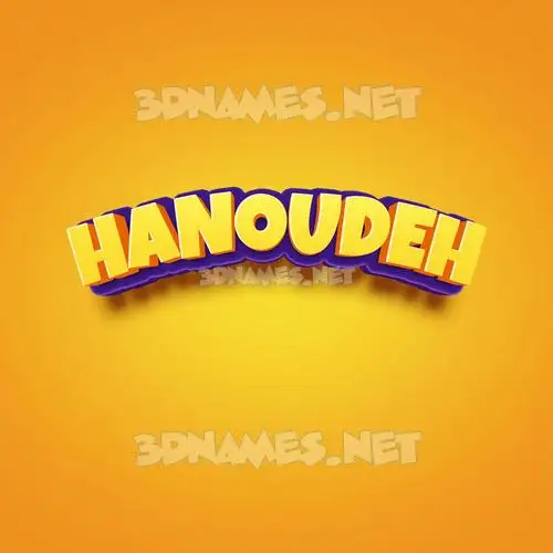 hanoudeh in Orange Toon style - 3D name wallpaper hanoudeh in Orange Toon style - 3D name wallpaper