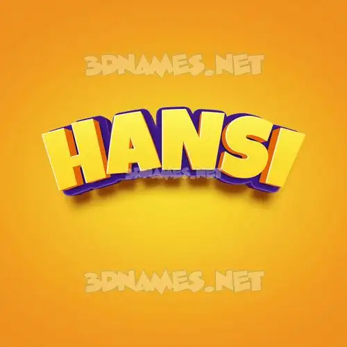 hansi in Orange Toon style - 3D name wallpaper hansi in Orange Toon style - 3D name wallpaper