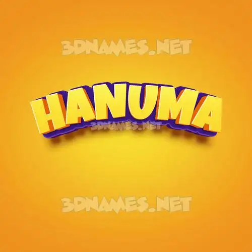 hanuma in Orange Toon style - 3D name wallpaper