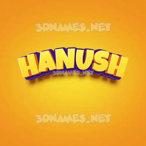 hanush in Orange Toon style - 3D name wallpaper hanush in Orange Toon style - 3D name wallpaper