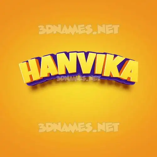 hanvika in Orange Toon style - 3D name wallpaper hanvika in Orange Toon style - 3D name wallpaper