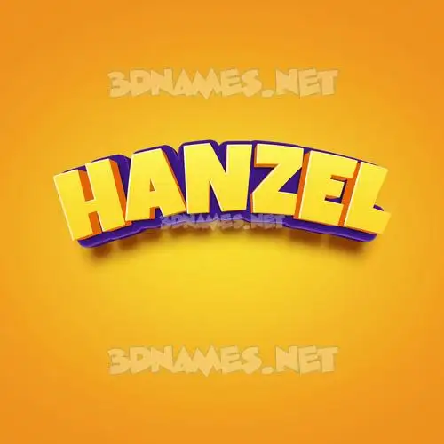 hanzel in Orange Toon style - 3D name wallpaper