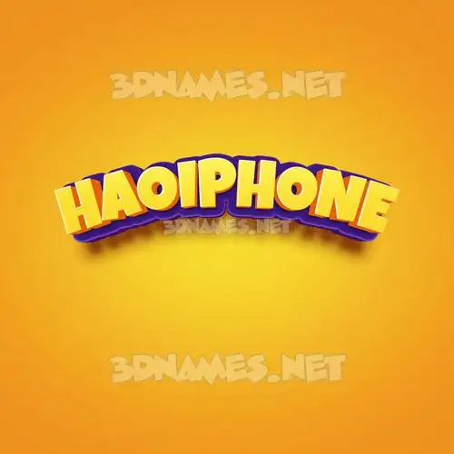haoiphone in Orange Toon style - 3D name wallpaper haoiphone in Orange Toon style - 3D name wallpaper