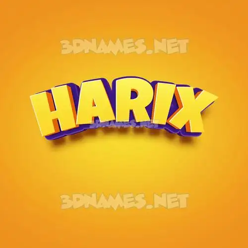 harix in Orange Toon style - 3D name wallpaper harix in Orange Toon style - 3D name wallpaper
