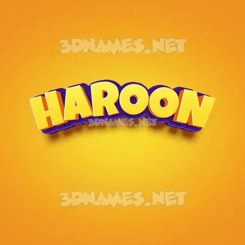 haroon in Orange Toon style - 3D name wallpaper haroon in Orange Toon style - 3D name wallpaper