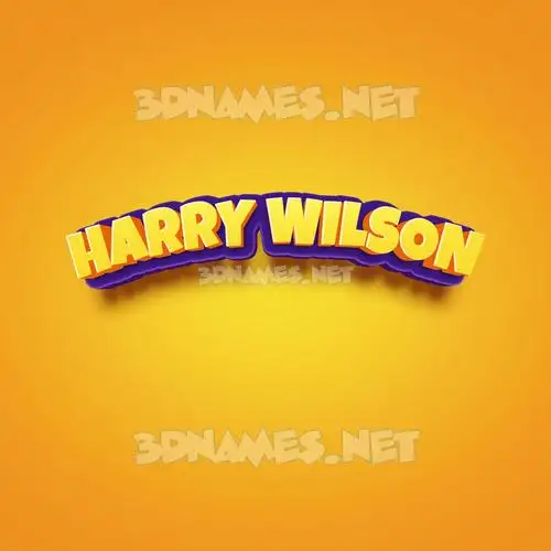 harry wilson in Orange Toon style - 3D name wallpaper harry wilson in Orange Toon style - 3D name wallpaper