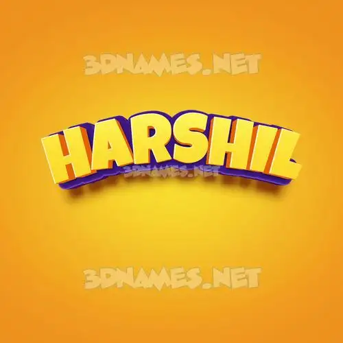 harshil in Orange Toon style - 3D name wallpaper harshil in Orange Toon style - 3D name wallpaper