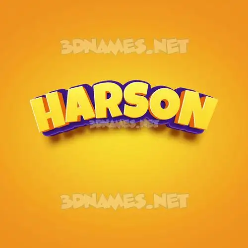 harson in Orange Toon style - 3D name wallpaper harson in Orange Toon style - 3D name wallpaper