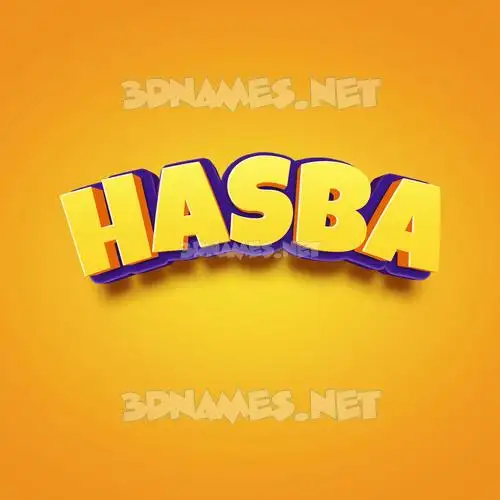 hasba in Orange Toon style - 3D name wallpaper hasba in Orange Toon style - 3D name wallpaper