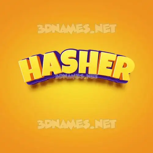 hasher in Orange Toon style - 3D name wallpaper hasher in Orange Toon style - 3D name wallpaper