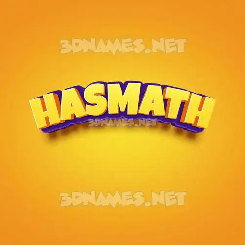 hasmath in Orange Toon style - 3D name wallpaper hasmath in Orange Toon style - 3D name wallpaper
