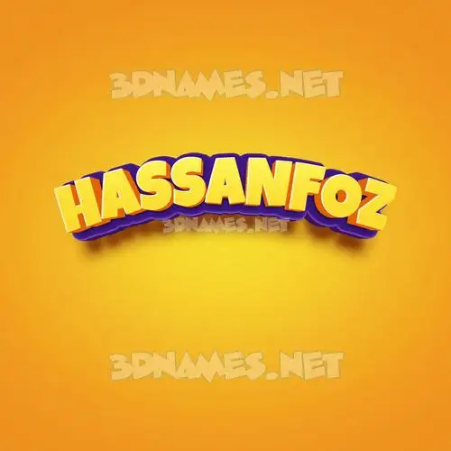 hassanfoz in Orange Toon style - 3D name wallpaper hassanfoz in Orange Toon style - 3D name wallpaper