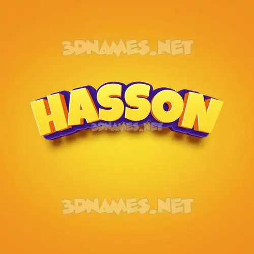 hasson in Orange Toon style - 3D name wallpaper hasson in Orange Toon style - 3D name wallpaper