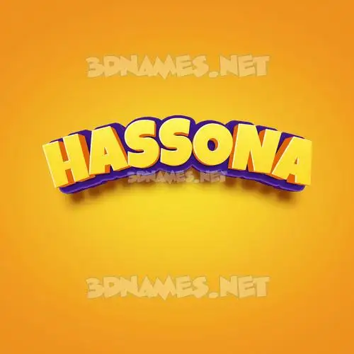 hassona in Orange Toon style - 3D name wallpaper