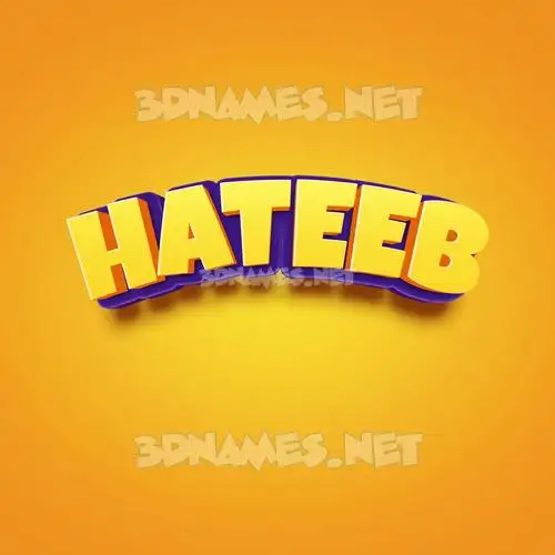 hateeb in Orange Toon style - 3D name wallpaper hateeb in Orange Toon style - 3D name wallpaper