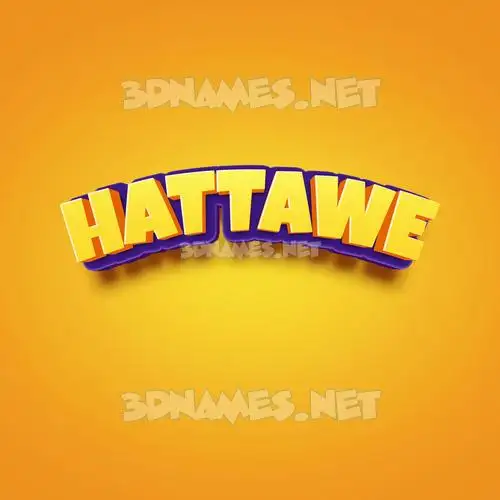hattawe in Orange Toon style - 3D name wallpaper hattawe in Orange Toon style - 3D name wallpaper