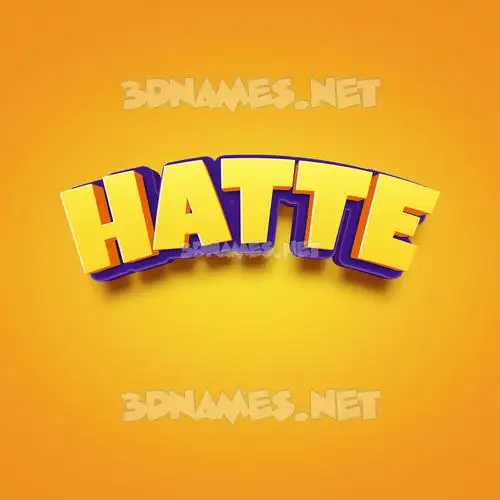 hatte in Orange Toon style - 3D name wallpaper hatte in Orange Toon style - 3D name wallpaper