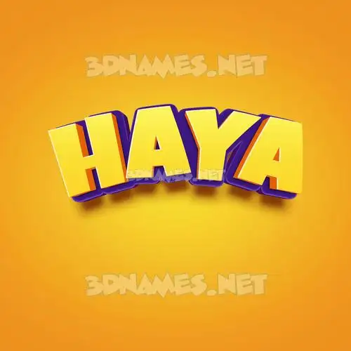 haya in Orange Toon style - 3D name wallpaper haya in Orange Toon style - 3D name wallpaper