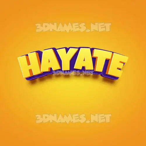 hayate in Orange Toon style - 3D name wallpaper hayate in Orange Toon style - 3D name wallpaper