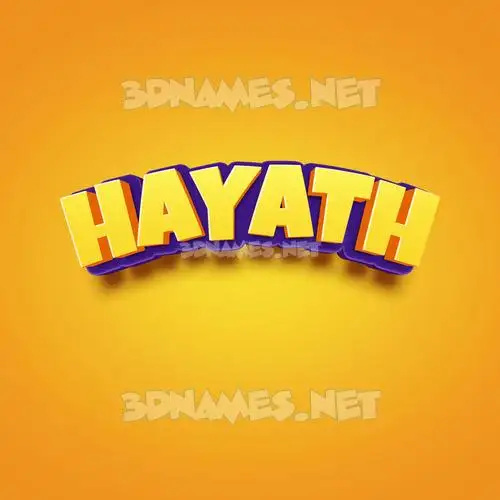 hayath in Orange Toon style - 3D name wallpaper hayath in Orange Toon style - 3D name wallpaper