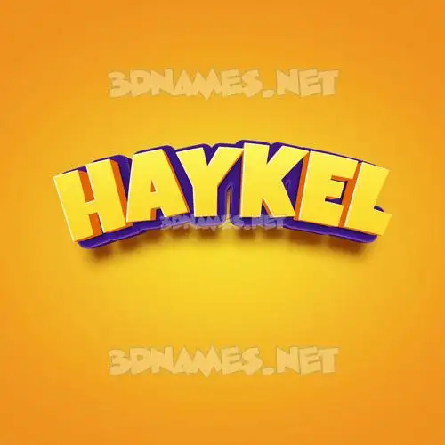 haykel in Orange Toon style - 3D name wallpaper haykel in Orange Toon style - 3D name wallpaper