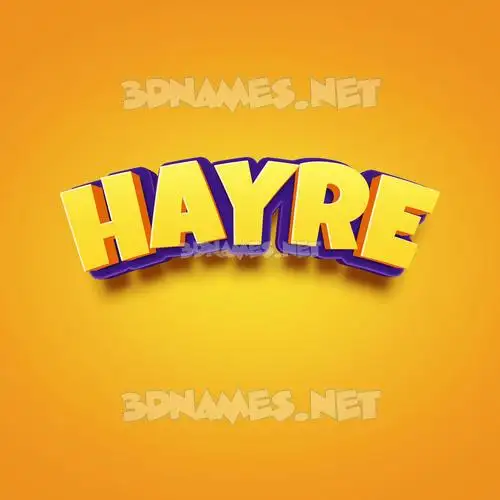 hayre in Orange Toon style - 3D name wallpaper hayre in Orange Toon style - 3D name wallpaper