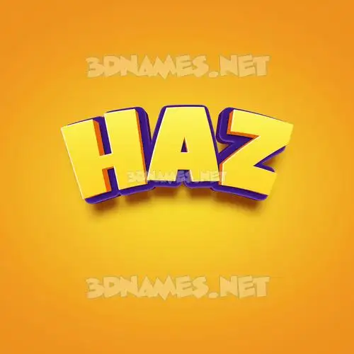 haz in Orange Toon style - 3D name wallpaper haz in Orange Toon style - 3D name wallpaper
