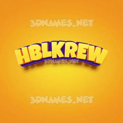 hblkrew in Orange Toon style - 3D name wallpaper hblkrew in Orange Toon style - 3D name wallpaper