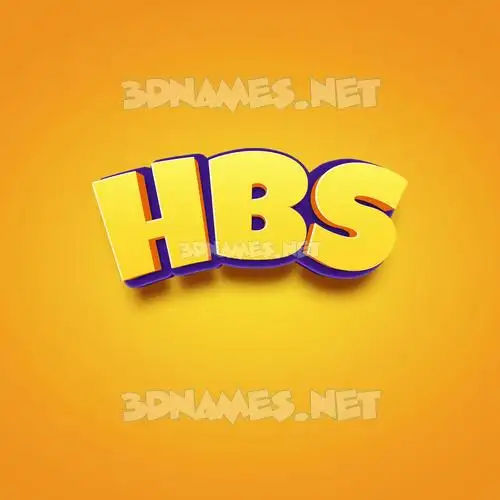 hbs in Orange Toon style - 3D name wallpaper