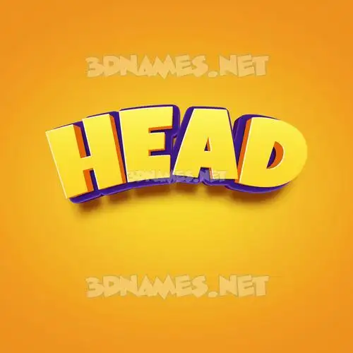 head in Orange Toon style - 3D name wallpaper head in Orange Toon style - 3D name wallpaper