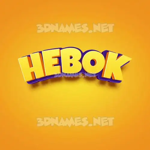hebok in Orange Toon style - 3D name wallpaper hebok in Orange Toon style - 3D name wallpaper