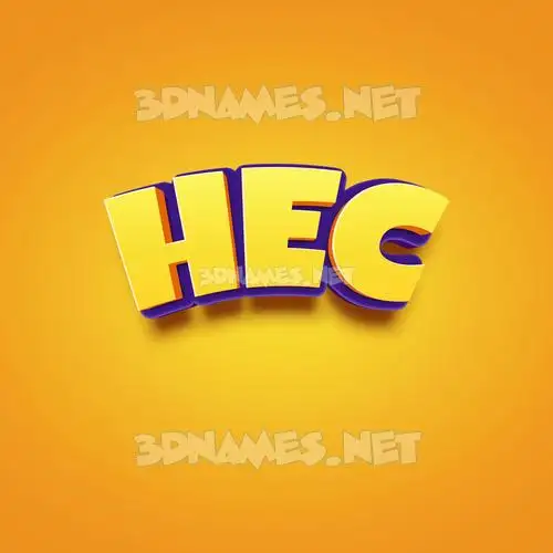 hec in Orange Toon style - 3D name wallpaper hec in Orange Toon style - 3D name wallpaper