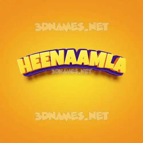 heenaamla in Orange Toon style - 3D name wallpaper heenaamla in Orange Toon style - 3D name wallpaper