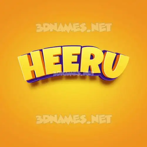 heeru in Orange Toon style - 3D name wallpaper heeru in Orange Toon style - 3D name wallpaper