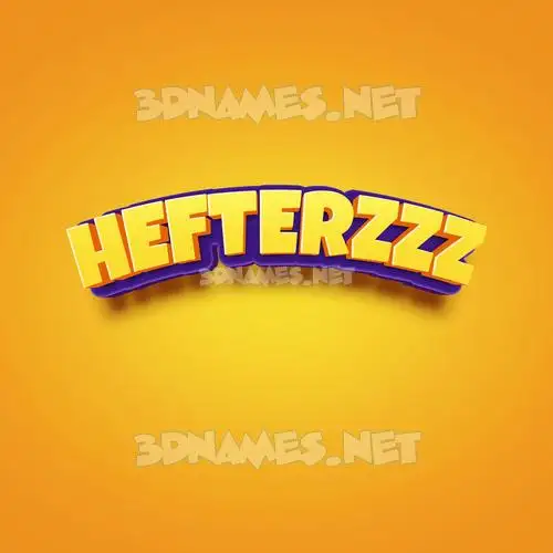 hefterzzz in Orange Toon style - 3D name wallpaper hefterzzz in Orange Toon style - 3D name wallpaper
