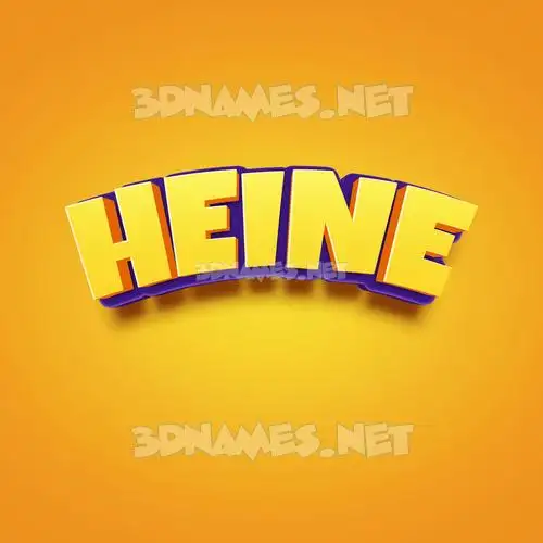 heine in Orange Toon style - 3D name wallpaper heine in Orange Toon style - 3D name wallpaper