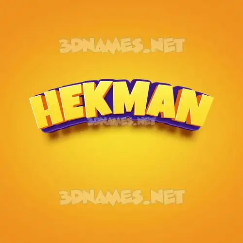 hekman in Orange Toon style - 3D name wallpaper