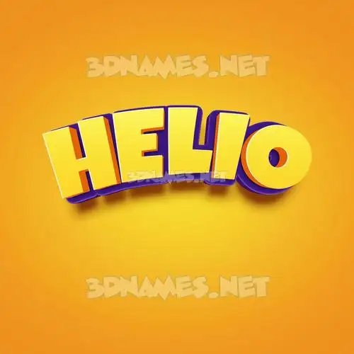 helio in Orange Toon style - 3D name wallpaper helio in Orange Toon style - 3D name wallpaper