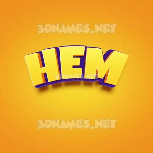 hem in Orange Toon style - 3D name wallpaper hem in Orange Toon style - 3D name wallpaper