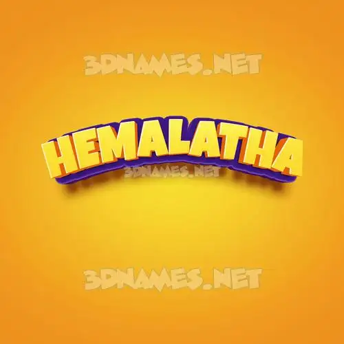 hemalatha in Orange Toon style - 3D name wallpaper