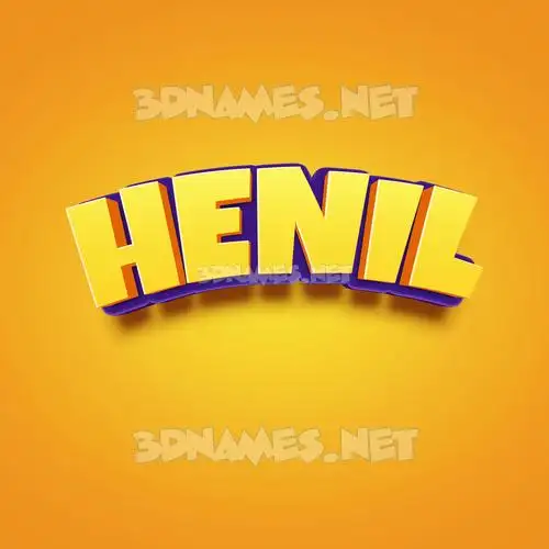 henil in Orange Toon style - 3D name wallpaper henil in Orange Toon style - 3D name wallpaper