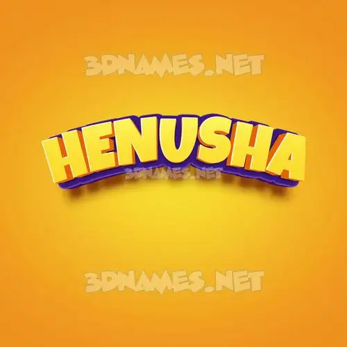 henusha in Orange Toon style - 3D name wallpaper henusha in Orange Toon style - 3D name wallpaper