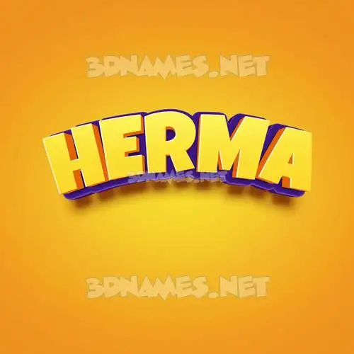 herma in Orange Toon style - 3D name wallpaper