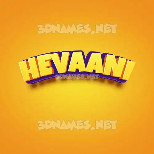 hevaani in Orange Toon style - 3D name wallpaper hevaani in Orange Toon style - 3D name wallpaper