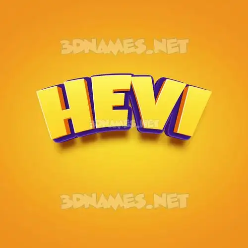 hevi in Orange Toon style - 3D name wallpaper hevi in Orange Toon style - 3D name wallpaper