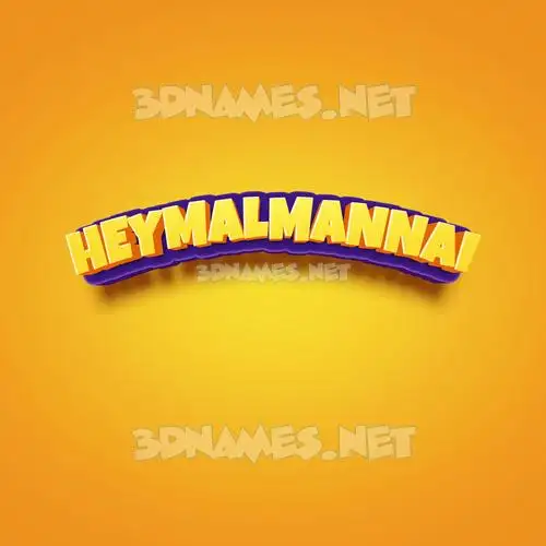 heymalmannai in Orange Toon style - 3D name wallpaper heymalmannai in Orange Toon style - 3D name wallpaper