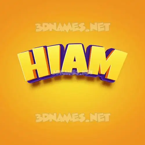hiam in Orange Toon style - 3D name wallpaper hiam in Orange Toon style - 3D name wallpaper