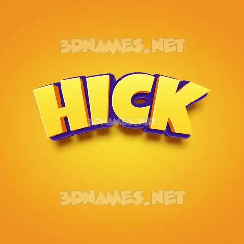 hick in Orange Toon style - 3D name wallpaper hick in Orange Toon style - 3D name wallpaper