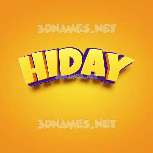 hiday in Orange Toon style - 3D name wallpaper hiday in Orange Toon style - 3D name wallpaper